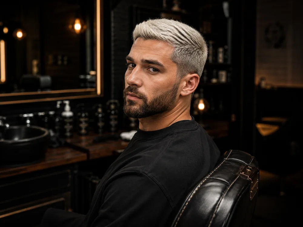 Cabelo masculino platinado